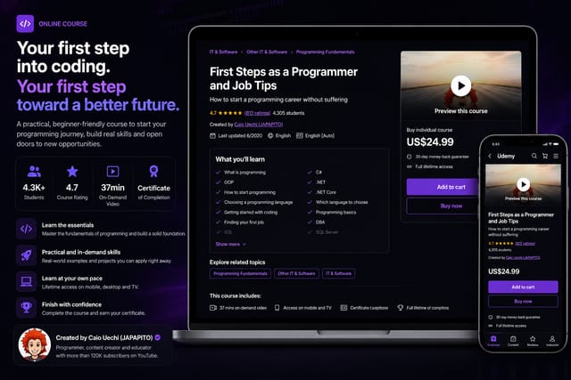 A published educational course on Udemy